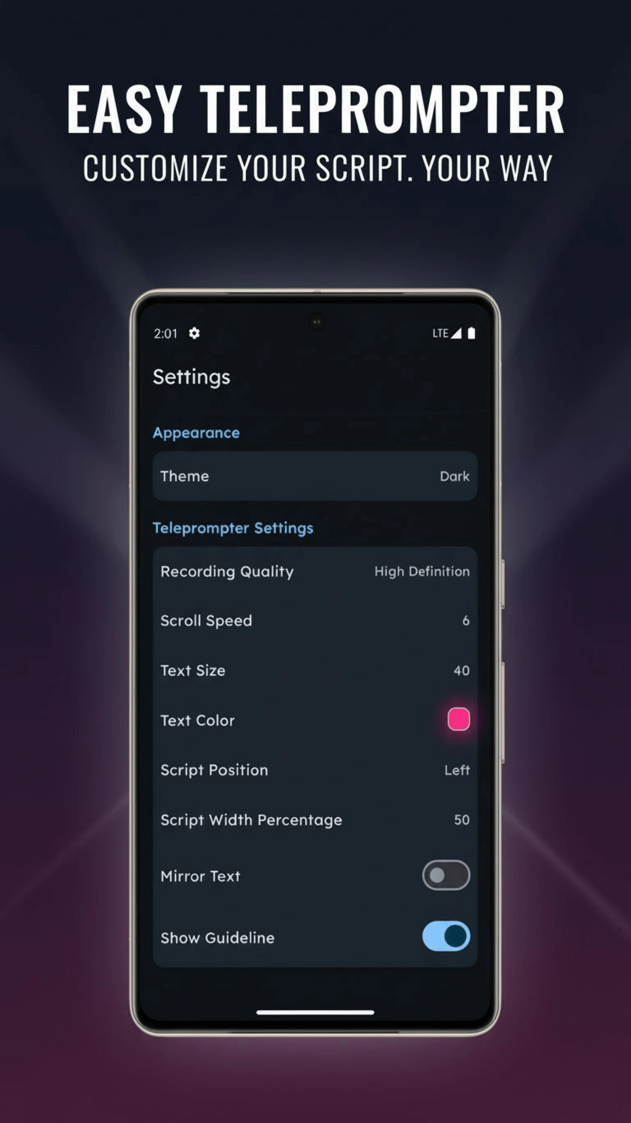 Easy Teleprompter for Creators screenshot